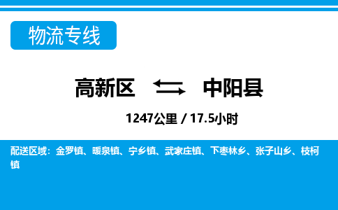 高新区到中阳县物流专线_高新区至中阳县货运公司