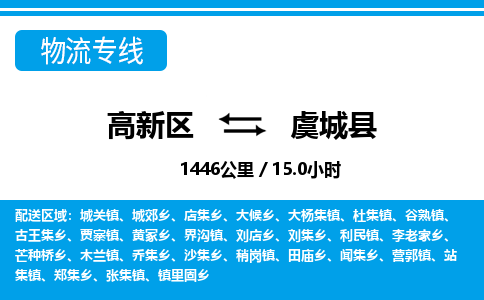 高新区到虞城县物流专线_高新区至虞城县货运公司