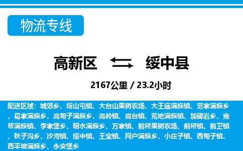 高新区到绥中县物流专线_高新区至绥中县货运公司