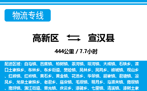 高新区到宣汉县物流专线_高新区至宣汉县货运公司