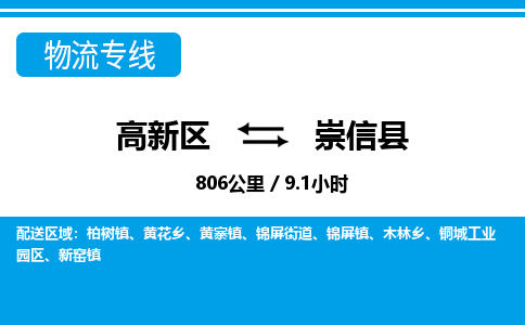 高新区到崇信县物流专线_高新区至崇信县货运公司